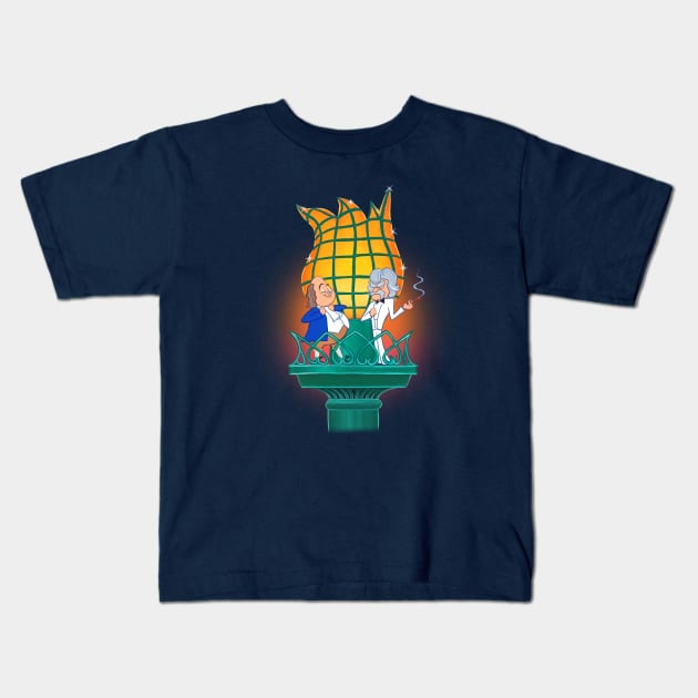 Ben Franklin & Mark Twain Kids T-Shirt by Cartarsauce Threads 